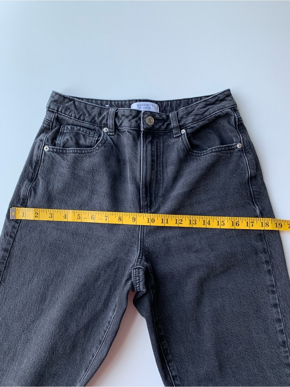 Dynamite Jeans Classic Black High-Waist Straight Leg Jeans size 28 - Picture 6 of 10
